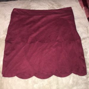 Maroon pencil skirt